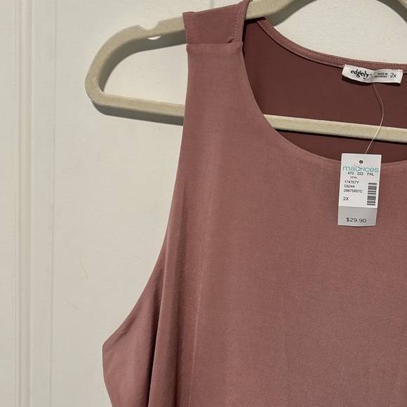 Maurice’s edgely satin tank pink-mauve size 2X New - Picture 3 of 4